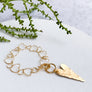 Delicate gold heart bracelet