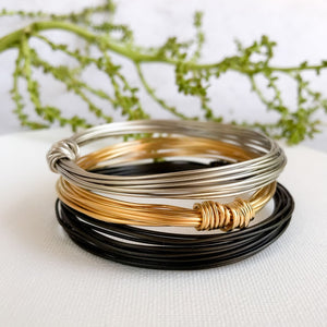 Bundle of 3 essential wire bracelets