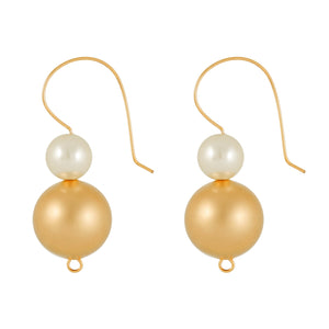 Sarah - Classic pearl and gold necklace & earrings
