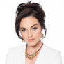 Sophia - Festive gold & silver cluster necklace
