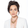 Sophia - Festive gold & silver cluster necklace