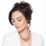 Sophia - Festive gold & silver cluster necklace