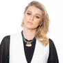 Jessica - Grey cord & 24K gold pendant necklace
