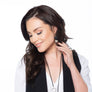 Madison - Black and silver two-tier bead earrings