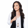 Evelyn Long black and 24K gold pendant necklace