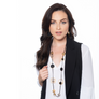Sandra - Long multicolor geometric shapes necklace