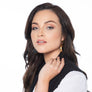 Abigail 24K Gold & Black Disk Earrings
