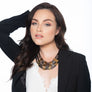 Lisa - Striking gold and silver collar necklace
