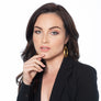 Natalie - Modern 24K gold wire hoop earrings