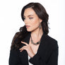 Nancy - Modern silver wire balls collar necklace