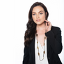 Naomi - Long cord & gold elements necklace
