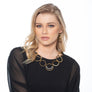 Camila 24K gold and black hoop necklace