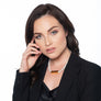 Bella single strand pearl necklace with gold pendant