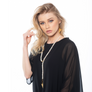 Riley - Delicate 24K gold heart hammered dangle earrings