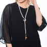 Helen - Adjustable lariat pearl necklace