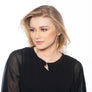 Riley - Delicate 24K gold heart hammered dangle earrings