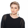 Hailey - Geometric gold & silver earrings