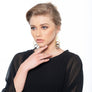 Hailey - Geometric gold & silver earrings