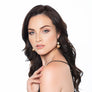Gabriella Classic white & gold ball earrings