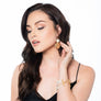 Anna Shimmering white & gold earrings