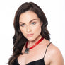 Jessica - Red cord & sterling silver pendant necklace