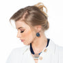 Jessica - Bold blue cord & sterling silver pendant necklace