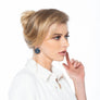 Grace Blue Swarovski crystal pave earrings