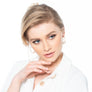 Penelope - Chic gold and pearl hoop earrings