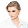 Penelope - Chic gold and pearl hoop earrings