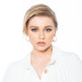 Penelope - Chic gold and pearl hoop earrings