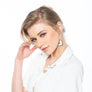 Avery gold & black heart earrings