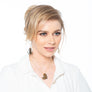 Katherine - Gold & black heart necklace & earrings