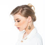 Avery gold & black heart earrings