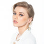 Avery gold & black heart earrings