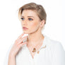 Violet - 24K gold & black heart necklace