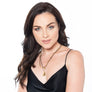 Maxine - Multi-layer black & gold heart necklace