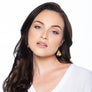 Luna - 24K gold teardrop shaped earrings