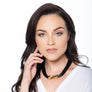 Shirley - Black cord & 24K gold detail necklace