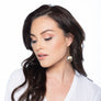 Sonya - Dainty 24K gold & black circle earrings