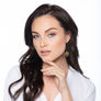 Sonya - Dainty 24K gold & black circle earrings