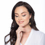 Sonya - Dainty 24K gold & black circle earrings