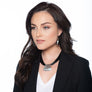 Jessica - Bold black cord & sterling silver pendant necklace