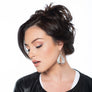 Mila - Sterling silver large teardrop shaped earrings
