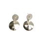 Amy 24K gold and Swarovski crystal circular dangle earrings