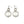 Serena - Stunning sterling silver and clear large circular dangle earrings