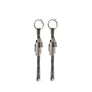Layla - Edgy silver mesh earrings