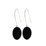 Brooklyn black oval earrings