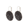 Grace - Sterling silver and black Swarovski crystal pave earrings