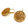 Grace 24K gold champagne Swarovski crystal pave earrings