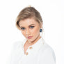 Grace 24K gold champagne Swarovski crystal pave earrings